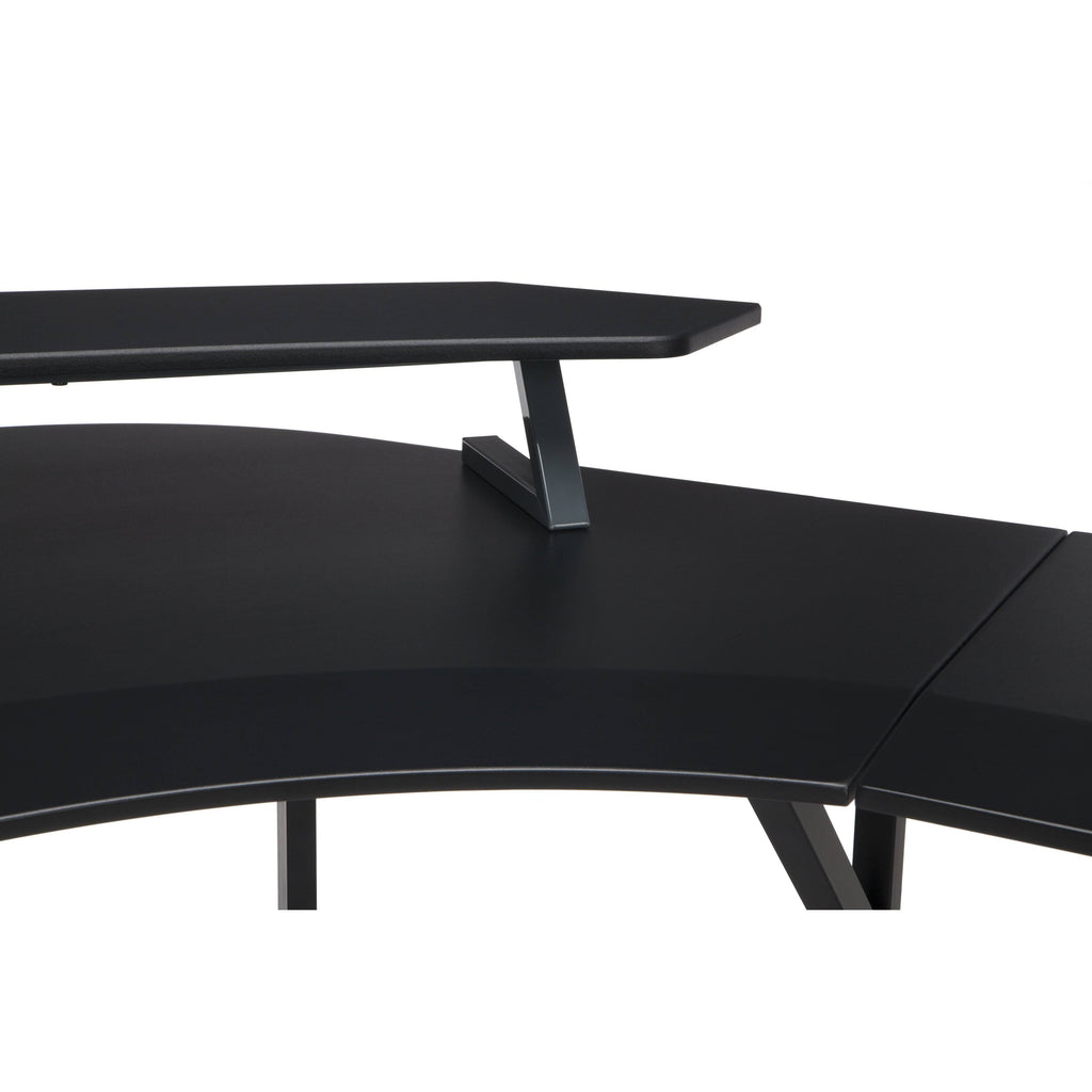 Grey L Shaped Gaming Desk P8209