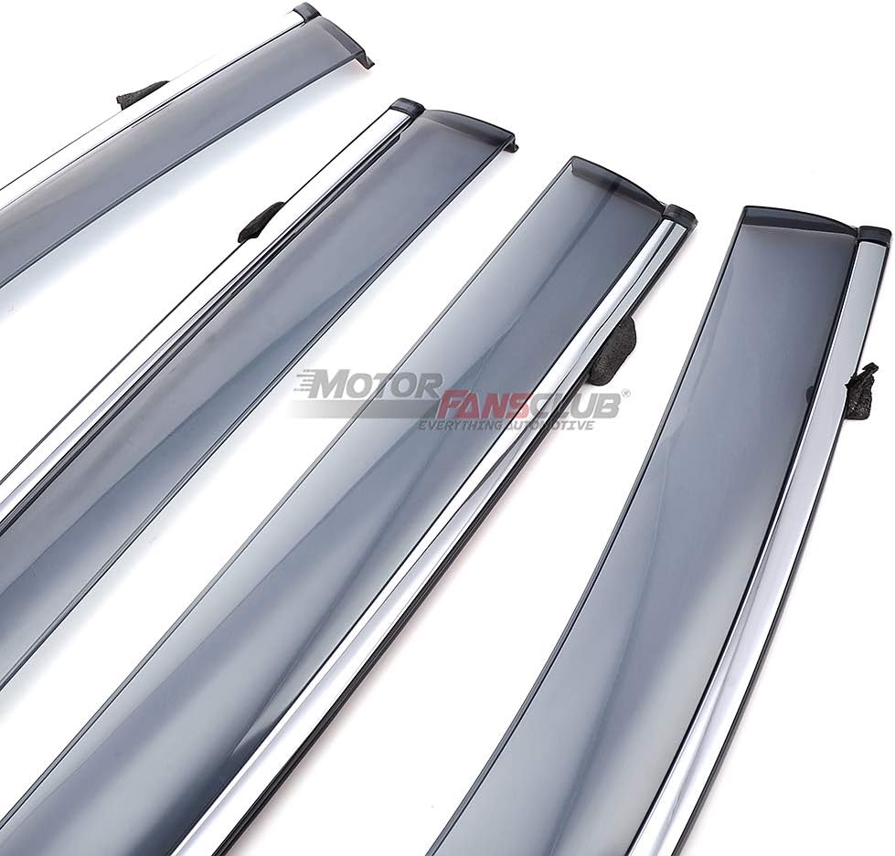 4pcs Smoke Tint PVC Window Visor Rain Guard for Acura MDX 2014-2017 H2375