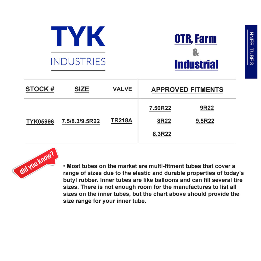 Tractor Tire Inner Tube TR218A R6997