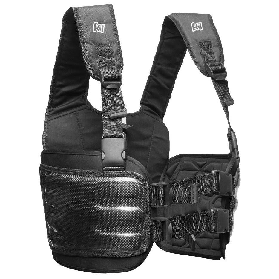 Karting Carbon Fiber Racing Rib Vest Black - 3XS E28338