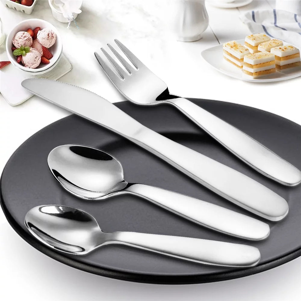 20-Piece Stainless Steel Silverware Set with Steak Knives R196428