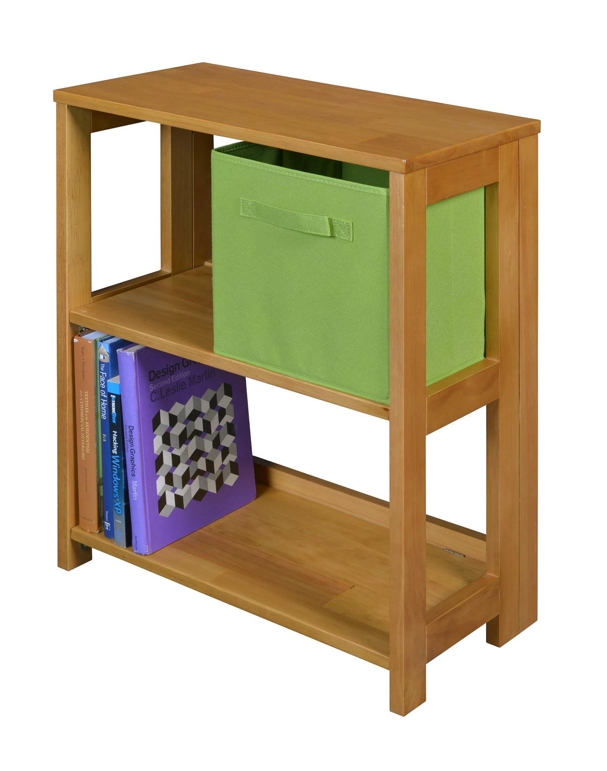 Medium Oak 2 Shelf Wood Bookcase U964673