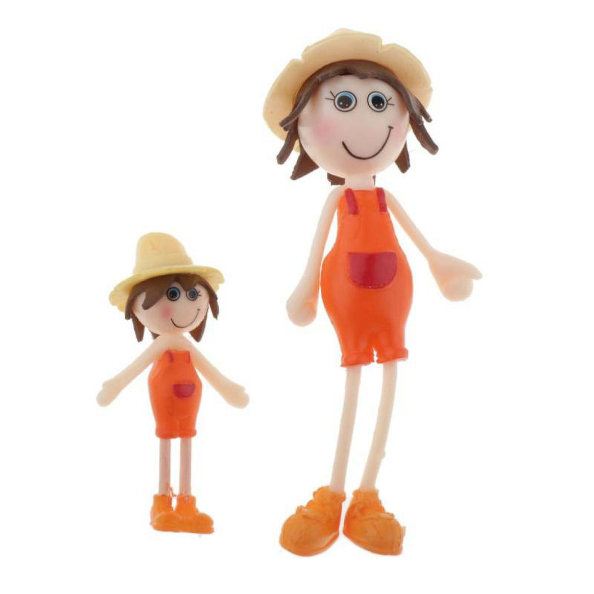 2Pcs Dollhouse Dolls Pretend Play Figures S5335