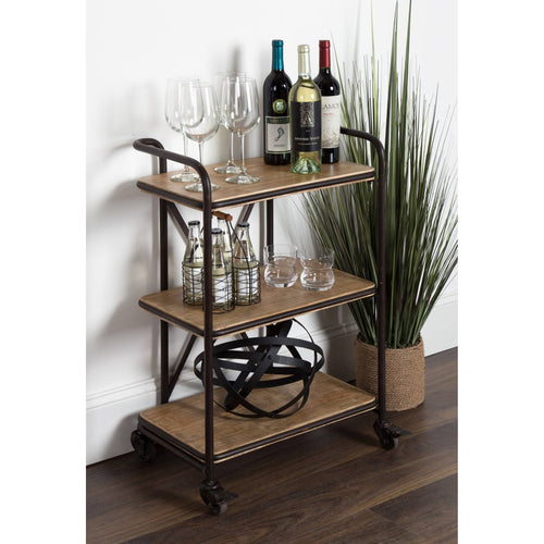 3 Tiered Rolling Bar Cart C7224