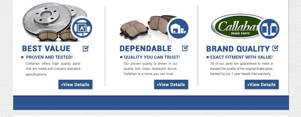 5 Lug Brake Disc Rotors and Ceramic Brake Pads with Clips E4109