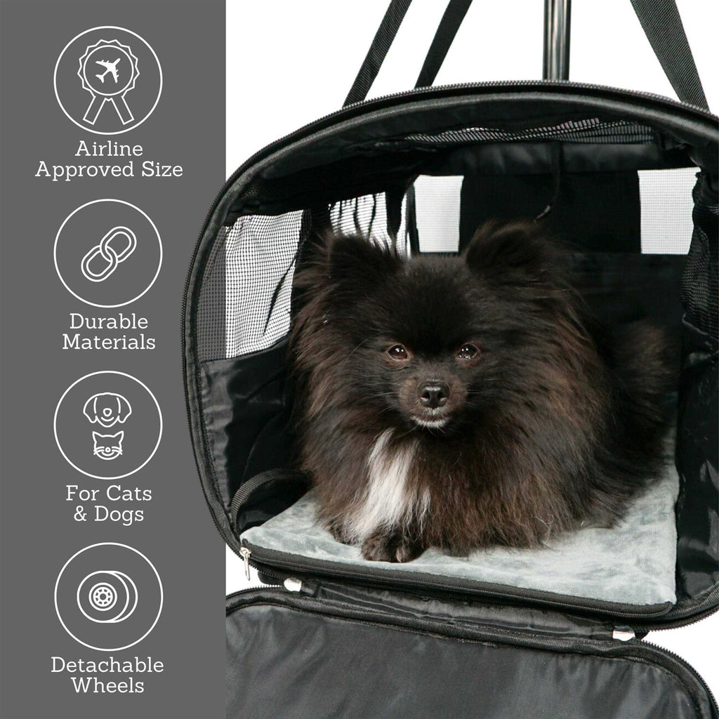 Rolling Pet Carrier with Wheels P885567