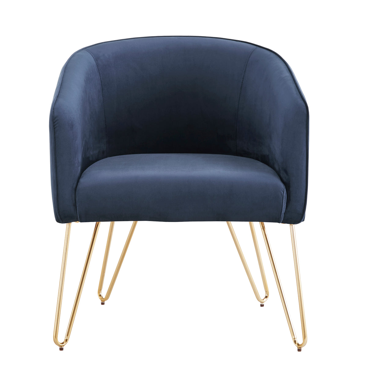 Dark Blue Velvet Accent Chair B4499