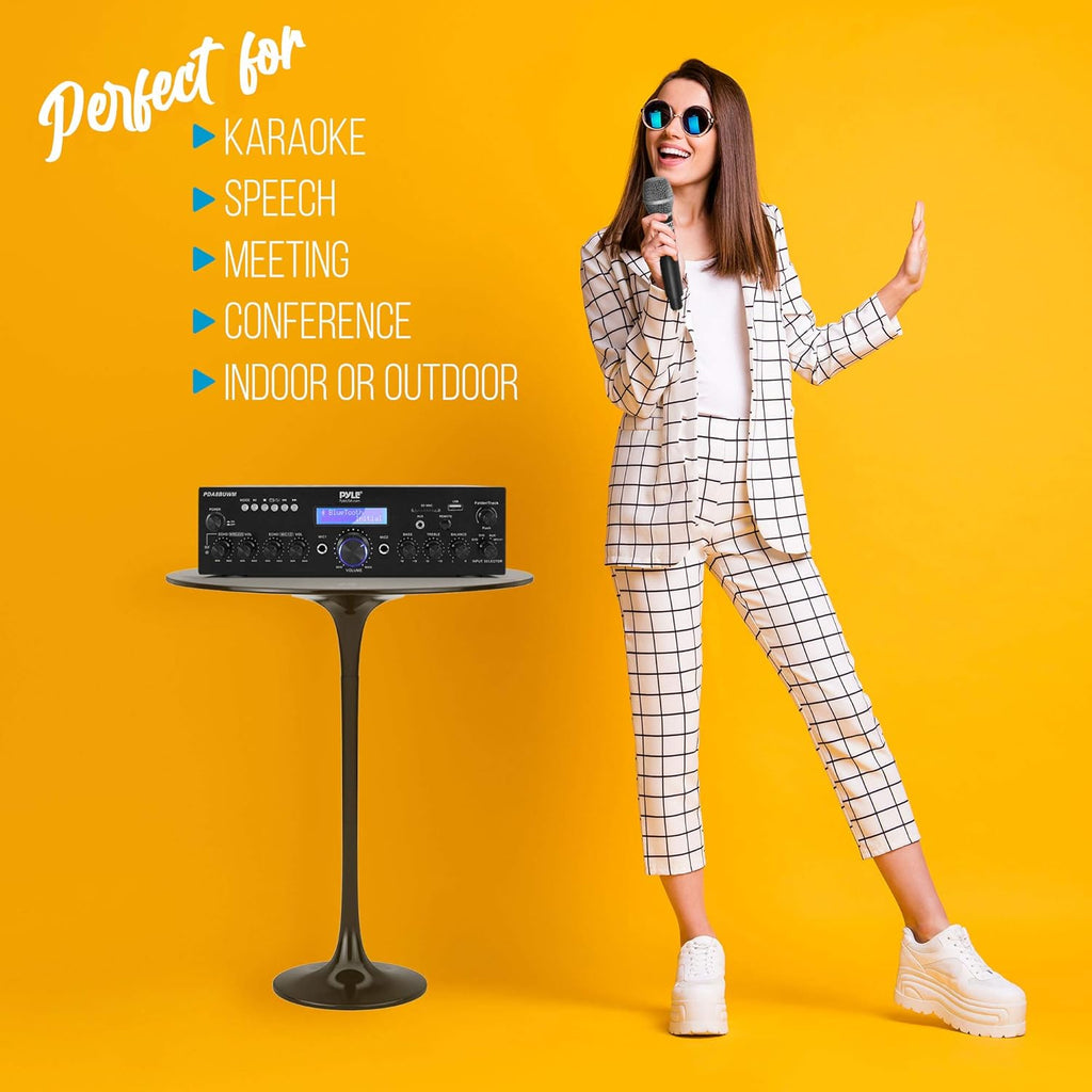 200W Dual Channel Wireless Microphone Power Amplifier System S4468