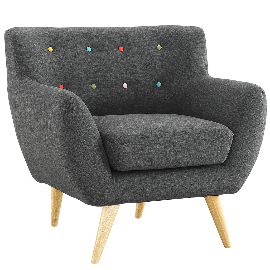 Grey Fabric Plywood Two PCS Living Room Set T15261