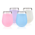 Silicone Wrapped Stemless Wine Glasses 16 Oz Set of 4 D84840