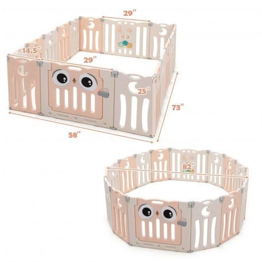 Pink Baby Activity Center Play Yard with Lock Door J714