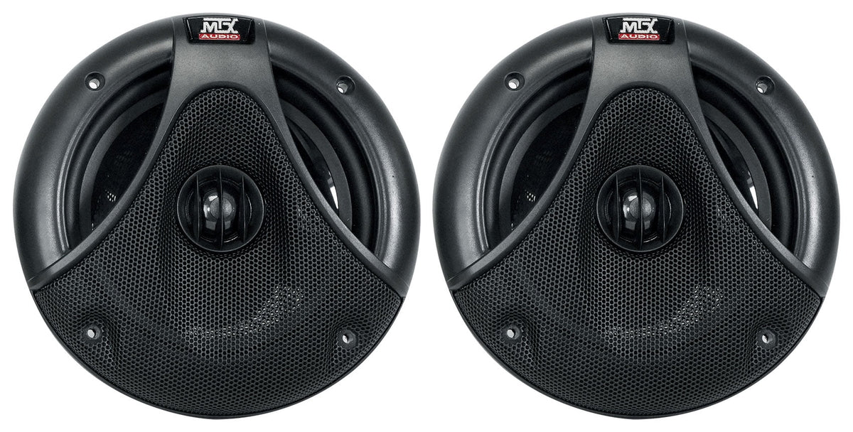6.5" 150 Watt Black Marine Boat Wakeboard Tower Speakers D59158