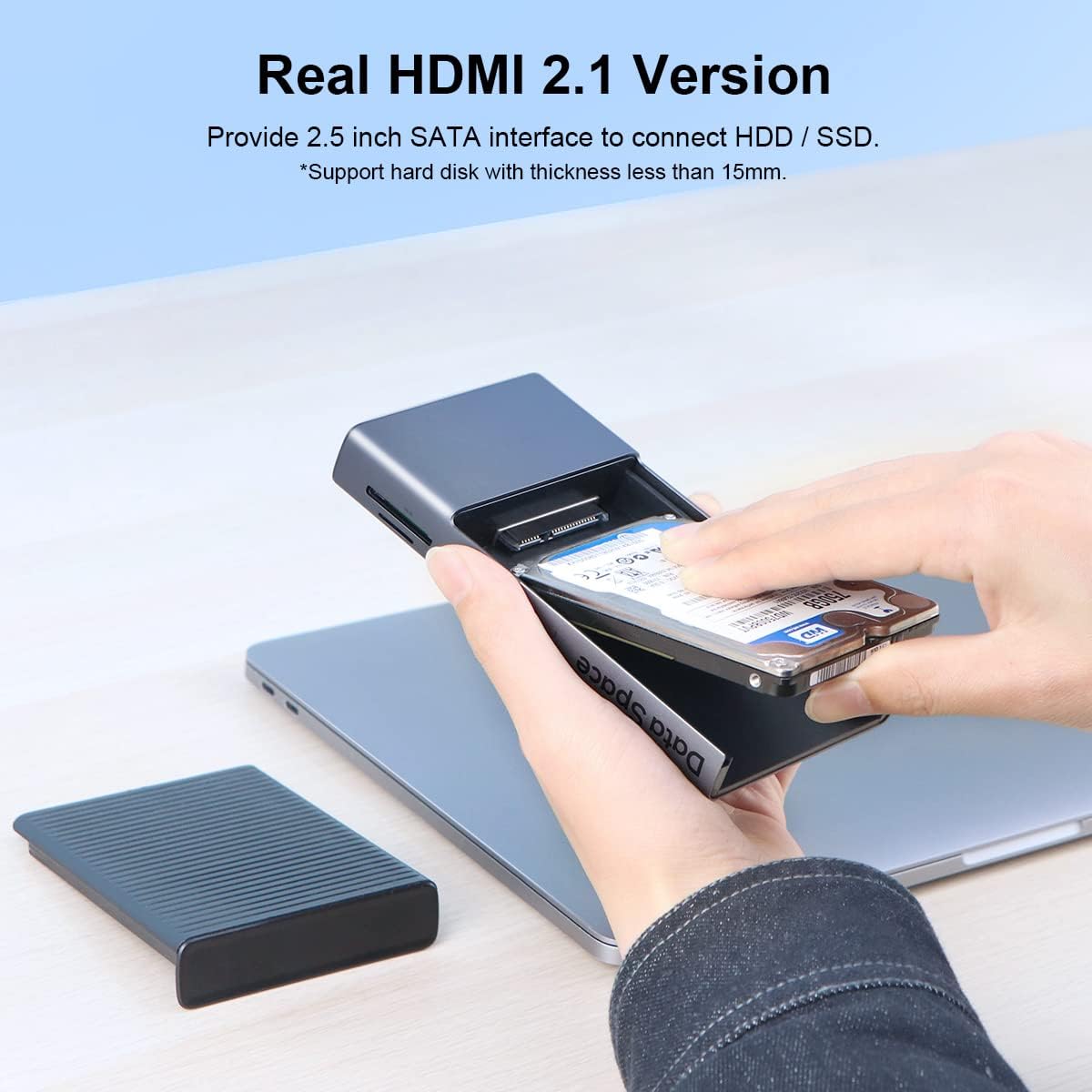 USB-C Hub with Hard Drive Enclosure, 2.5-inch SATA Docking Station A94020