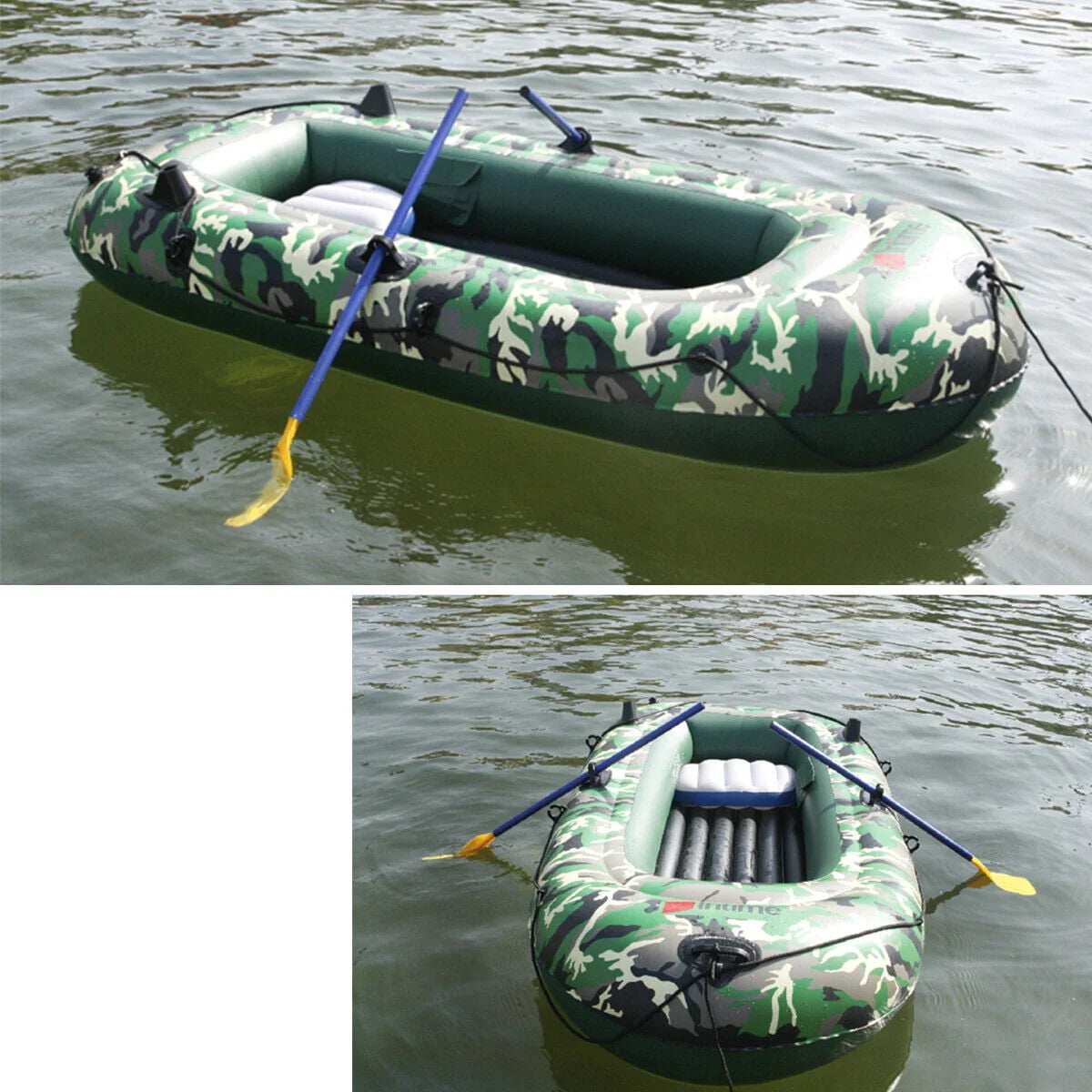 Inflatable 3-Person PVC Fishing Boat with Paddle M132