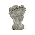Grey Cement Goddess Head Planter R996895