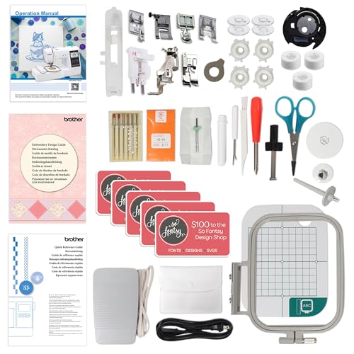 SE700 Embroidery & Sewing Machine with 100 Sewing Spools, 100 Color Matching Bobbins H159