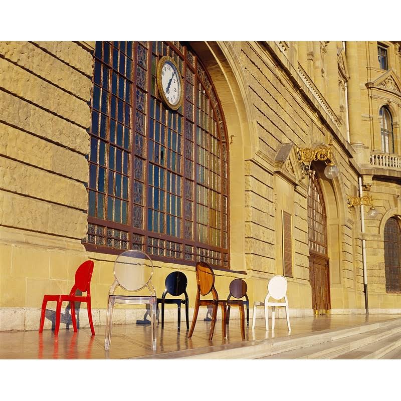 Transparent Pink Polycarbonate Dining Chair, Set of 2 L633609