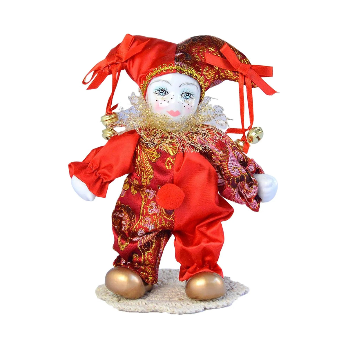 Antique Porcelain Harlequin Doll Ornaments M119