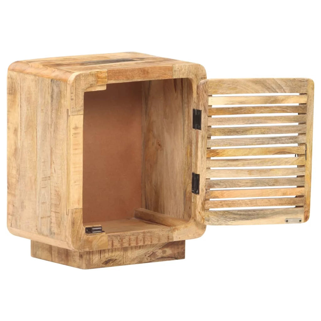 Rough Mango Wood Bedside Cabinet Q71726