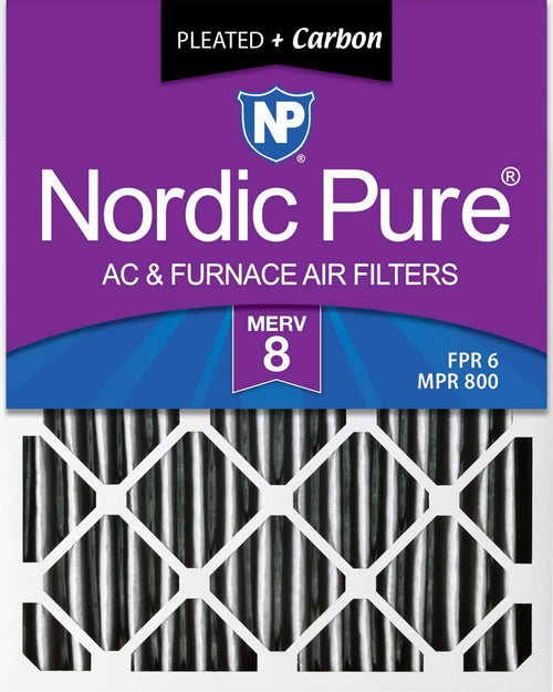 18x20x1 MERV 8 Pleated Carbon Air Filters 6 Pack L297308