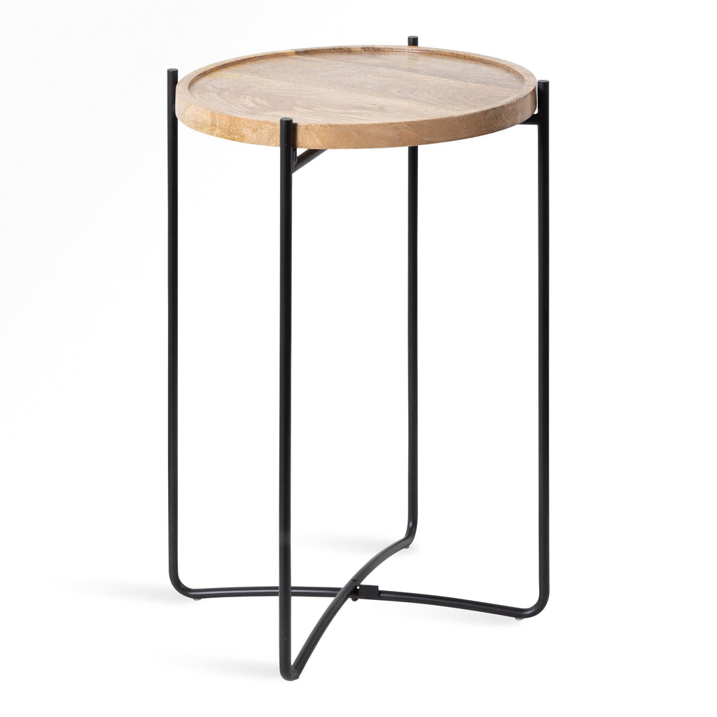 Natural Rustic and Black Side Table B518845
