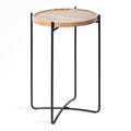 Natural Rustic and Black Side Table B518845