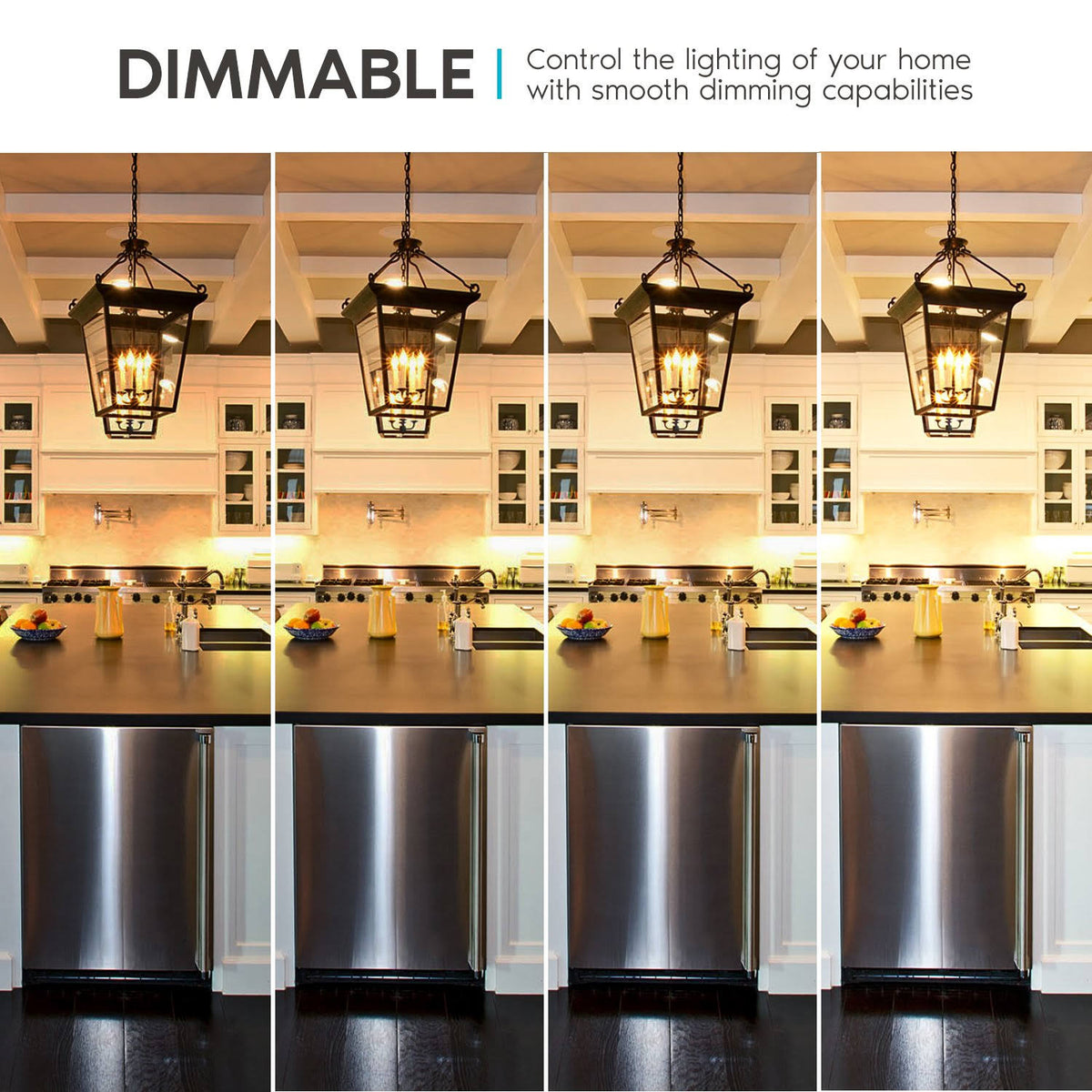 Vintage Candelabra E12 LED Bulb 5w, 550 Lumens, 2700K Warm White, Dimmable, Flame Tip Clear Glass (24 Pack) D4434