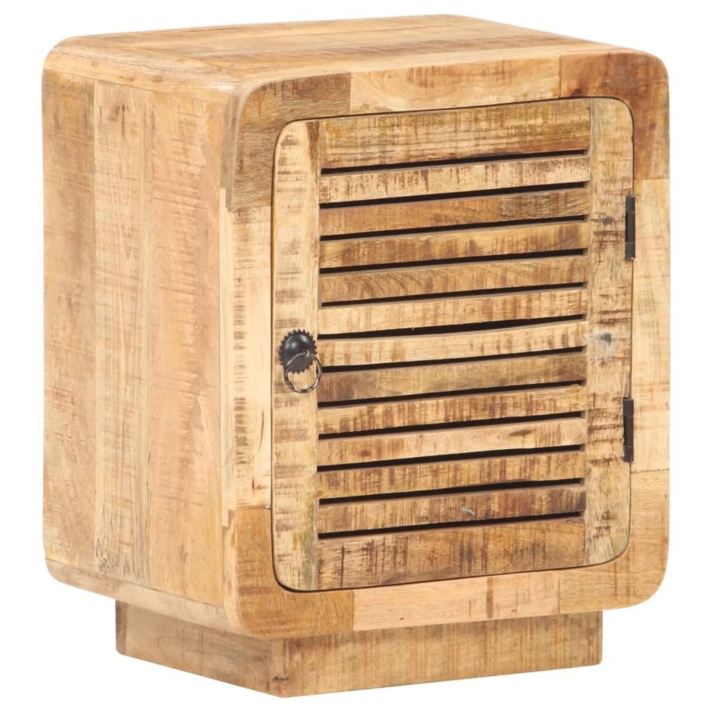 Rough Mango Wood Bedside Cabinet Q71726