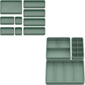 Green Plastic Drawer Organizer Set X9425
