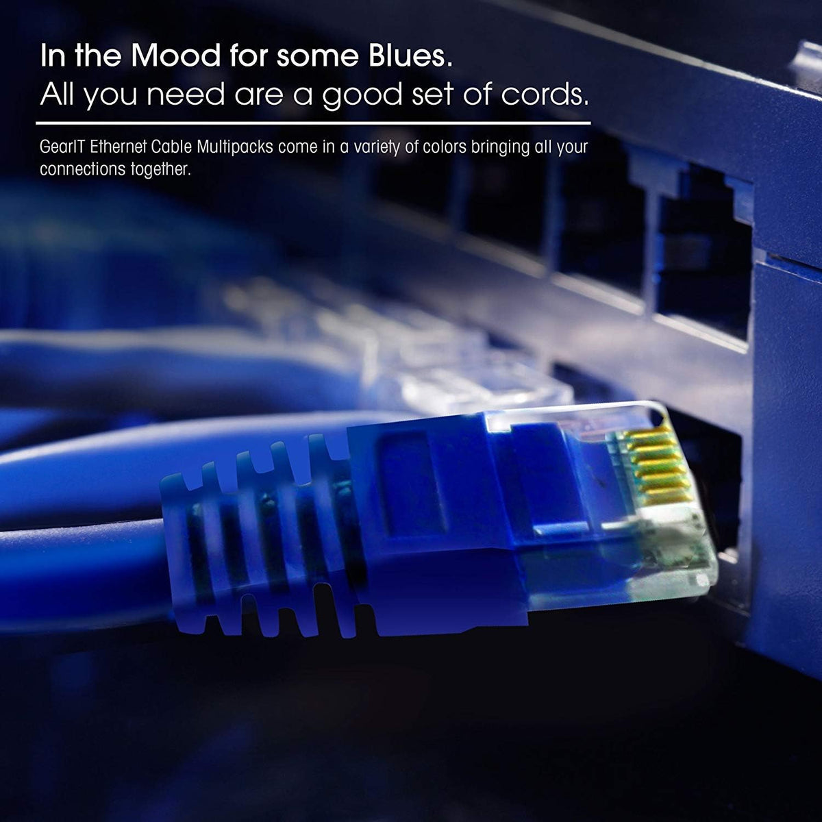 Blue Cat5e Ethernet Patch Cable 7 Feet 20-Pack S75867