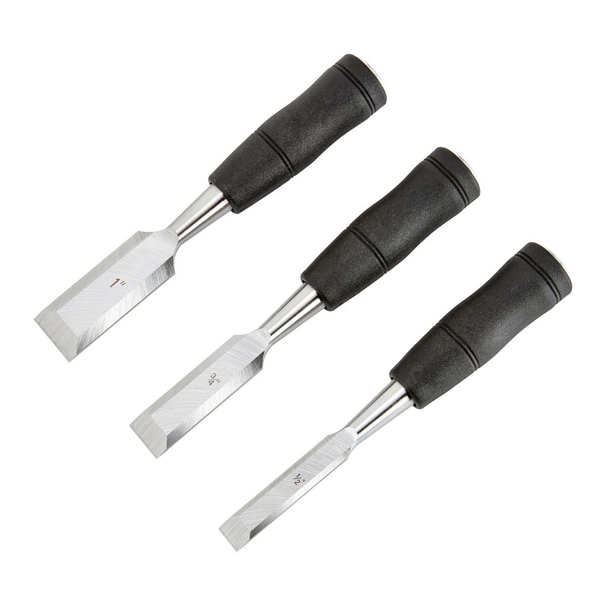 Wood Chisel Set with PVC Handles, 3-Piece R889312