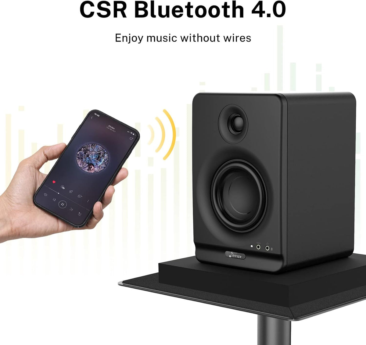 4 Near Field Studio Monitors with Bluetooth, 2-Pack Q155515