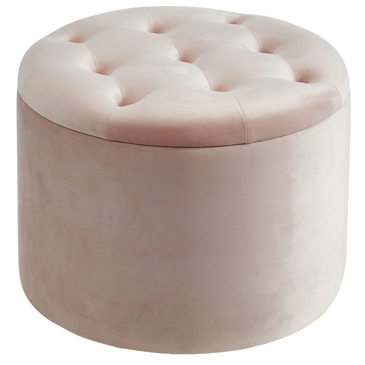 Blue Round Storage Ottoman O608