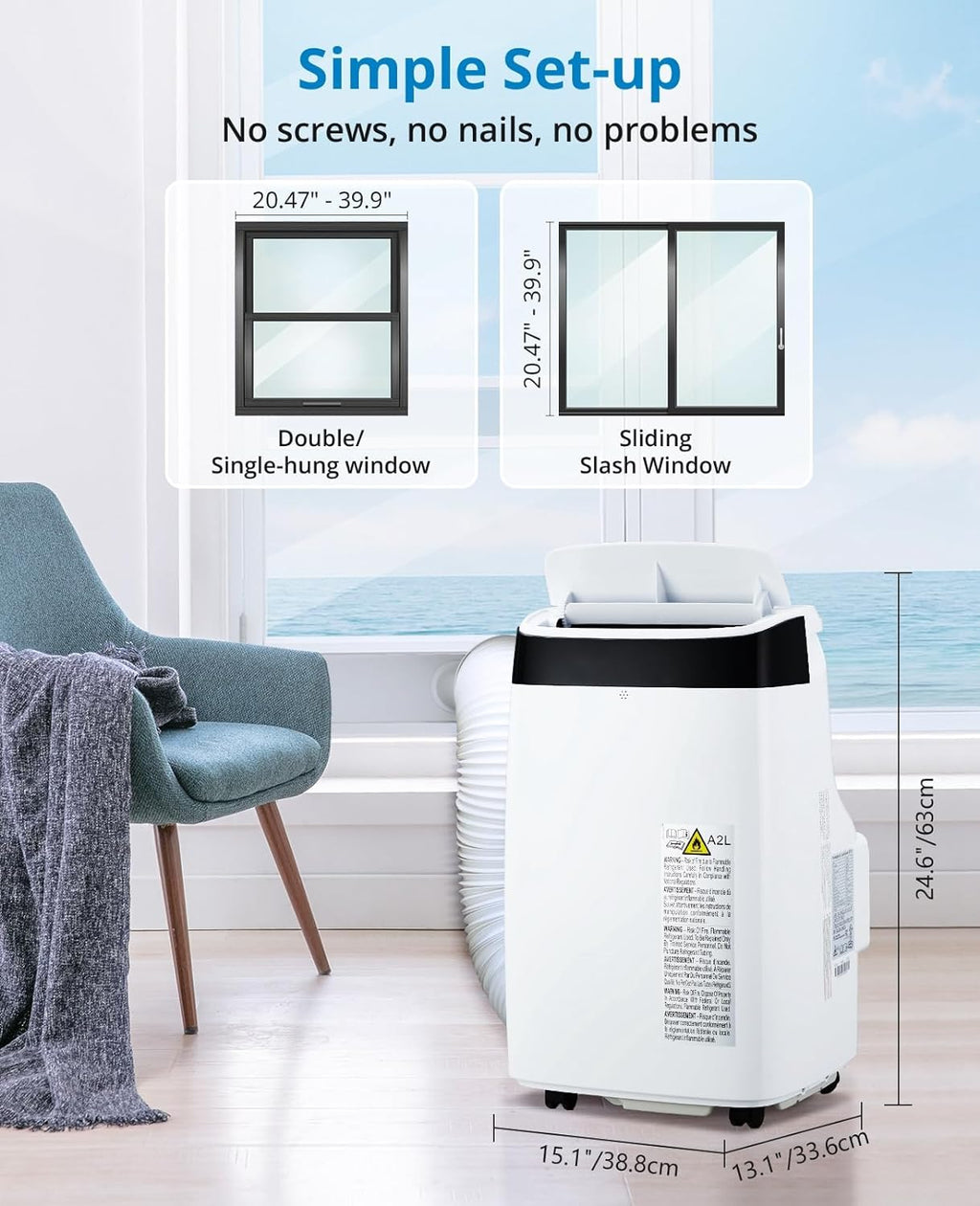 Portable 10000Btu Air Conditioner with Remote Control J953