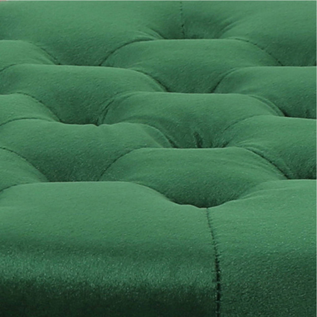 Black Velvet Tufted Ottoman M46730