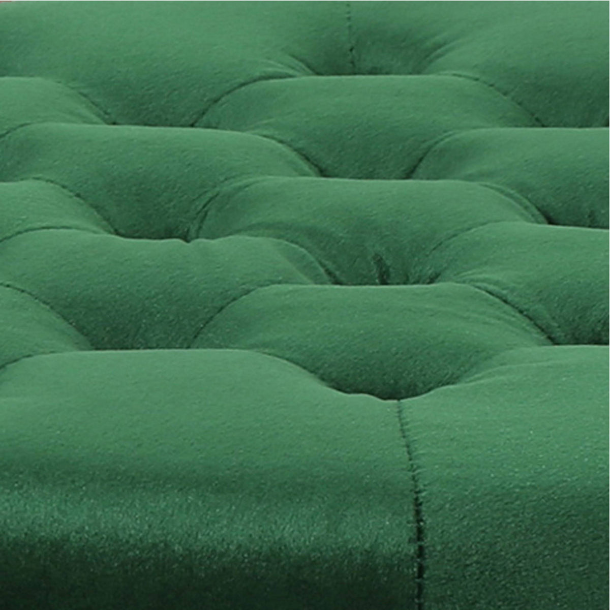 Black Velvet Tufted Ottoman M46730