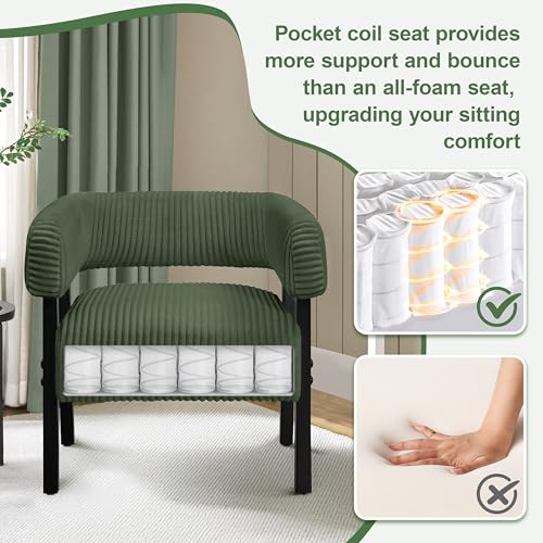 Beige Corduroy Accent Chair Set of 2 X984444