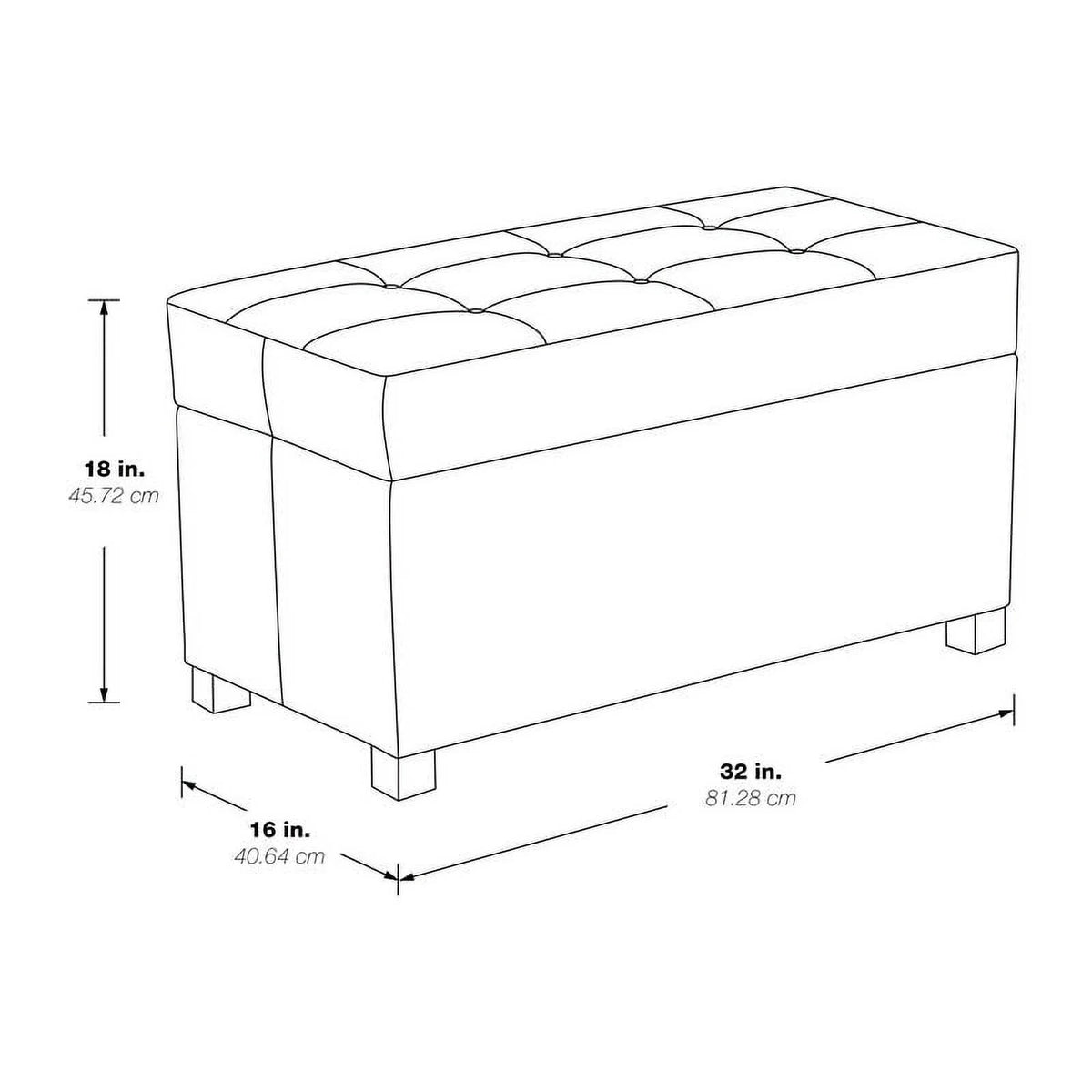 Cream Storage Ottoman G69071