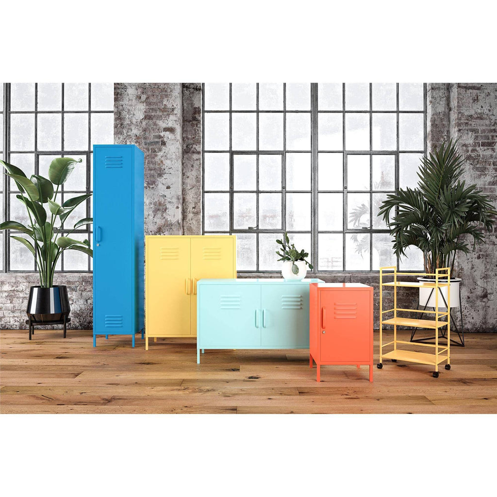 Blue Metal Rolling Cart O389
