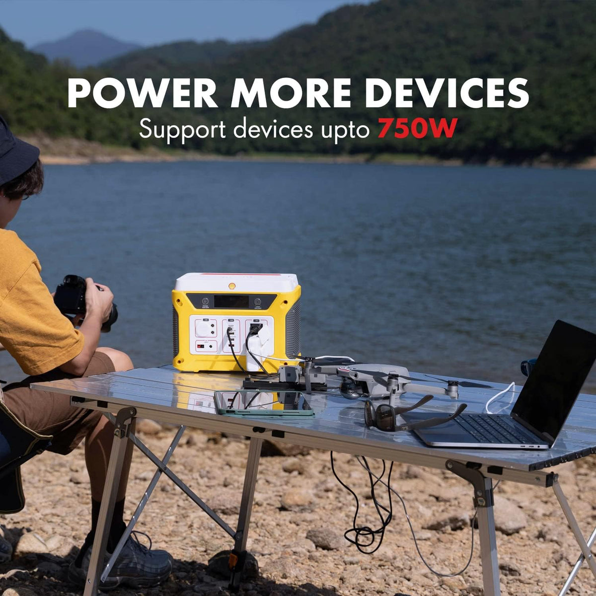 Portable Power Station 500W 583Wh Lithium Battery Solar Generator with 110V AC Outlet C513