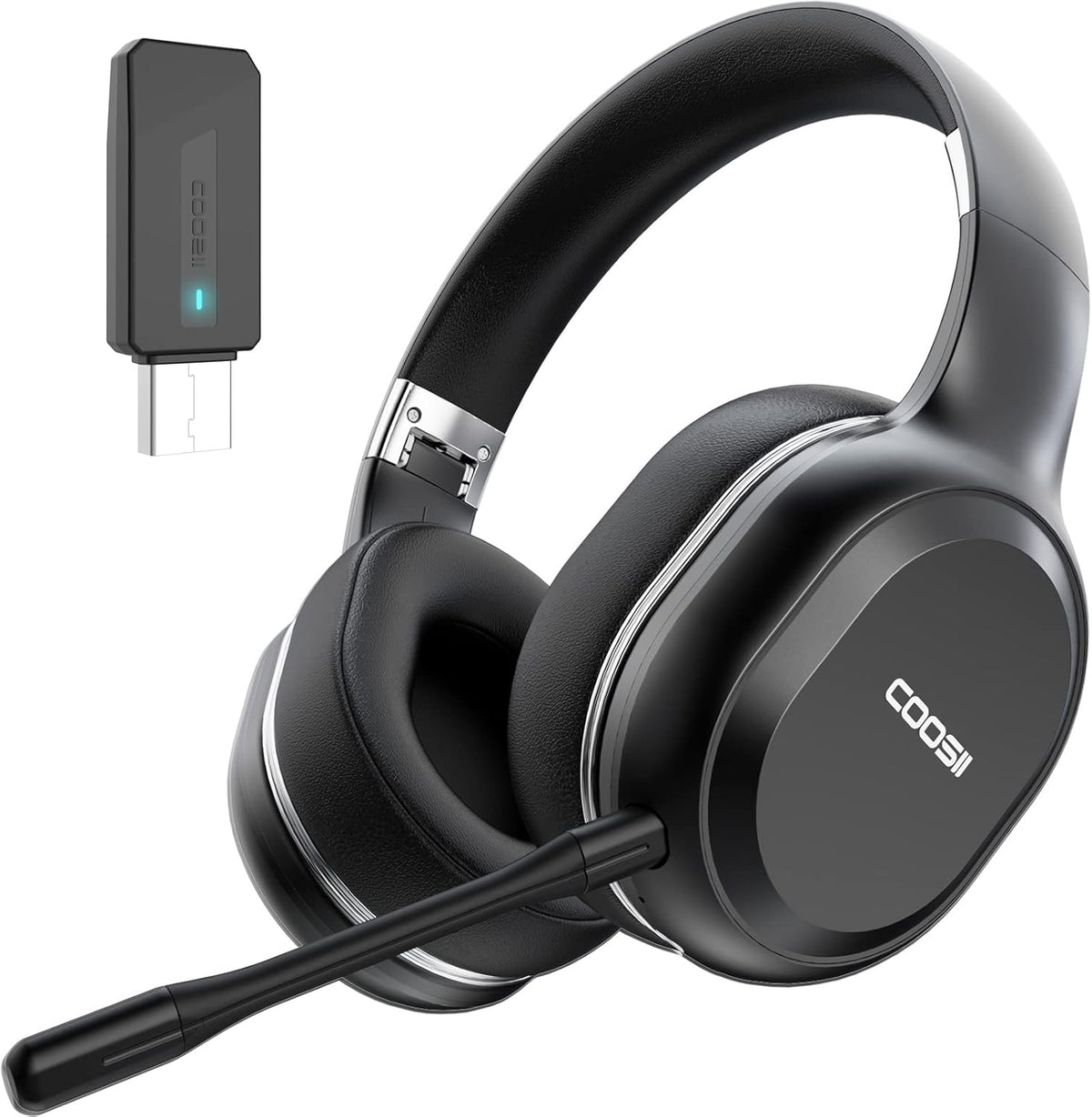 Bluetooth Headphones Wireless Over Ear Stereo Headset with Dual Microphone 40H Playtime Pack of 2 C5873