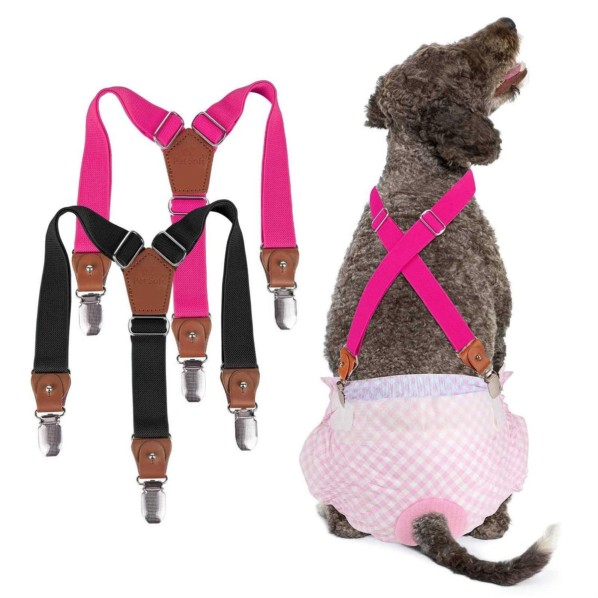 2 Pieces Dog Diaper Suspenders O163