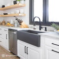 Matte Dark Gray Fireclay Farmhouse Sink I401739