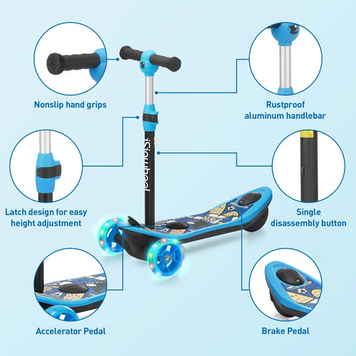 3 Wheel Electric Scooter with Flashing Wheels Q459561