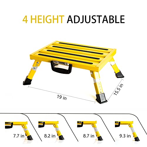 Portable Foldable Anti-Slip Aluminum RV Steps with Handles V6939