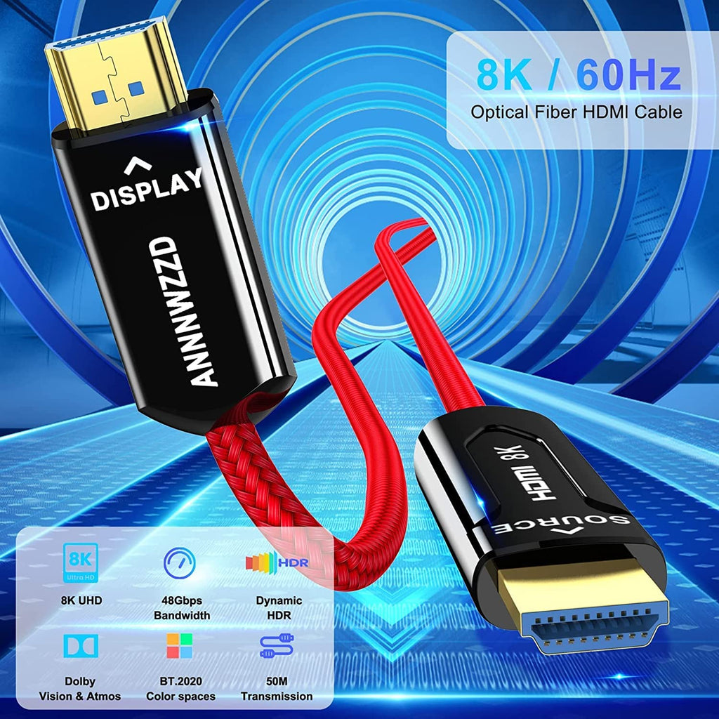 8K HDMI Fiber Optic Cable 50FT M446