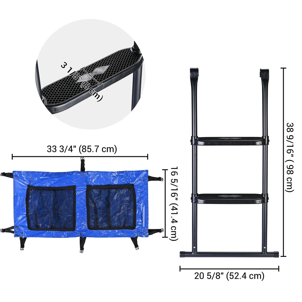 2 Step Trampoline Ladder with Shoe Bag D986856