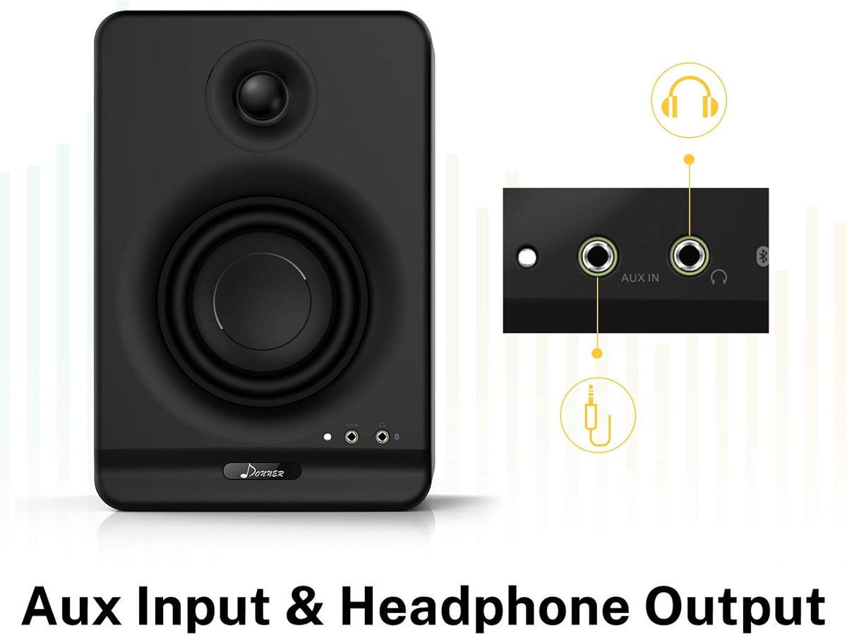 4 Near Field Studio Monitors with Bluetooth, 2-Pack Q155515