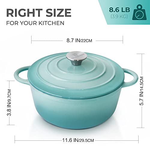 Enamel Coated Cast Iron Dutch Oven with Self Basting Lid W9150