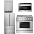 36 Propane Dual Fuel Range, Microwave, Refrigerator, Dishwasher T264080